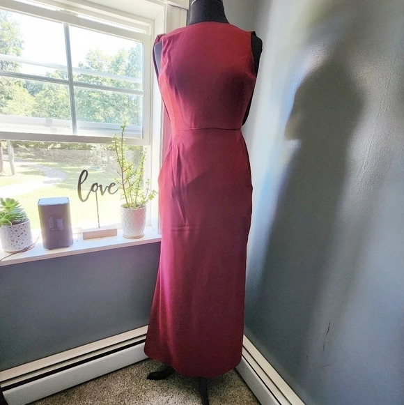 Dessy Collection Draped Backless Crepe Dress with Pockets - Style 3061 - Picture 2 of 6